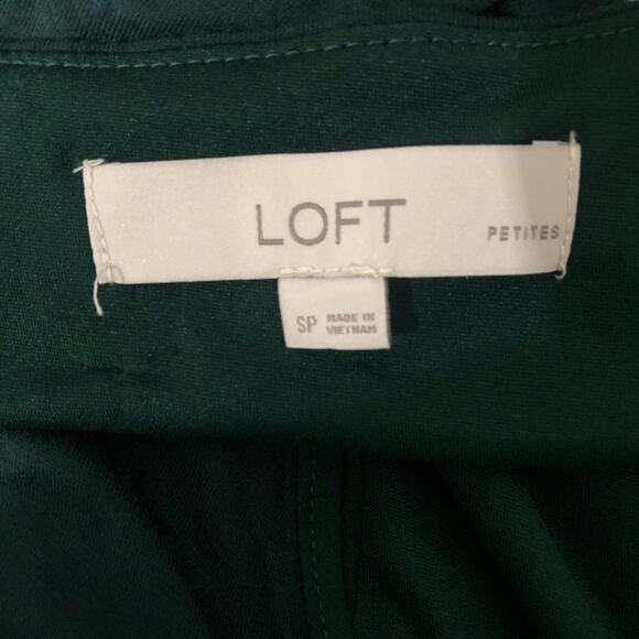 LOFT sleeveless belted wrap dress Small Petite Green Polyester, Spandex, Rayon - Picture 6 of 7